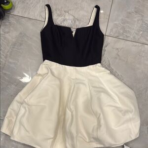 Elegant Black and White Dress